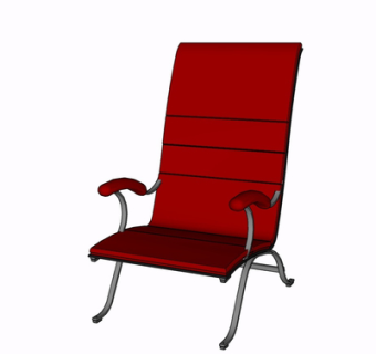 现代休闲单椅su模型