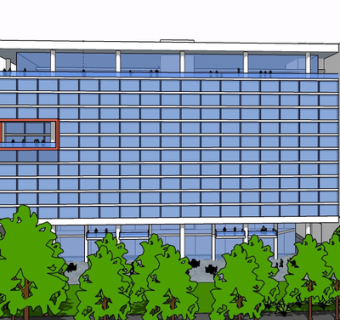 现代办公楼su模型