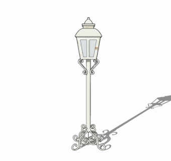 欧式金属路灯su模型