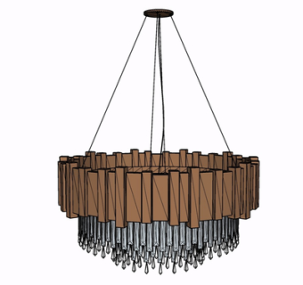 现代金属台灯su模型