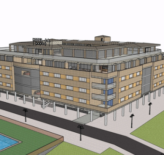 现代办公楼su模型