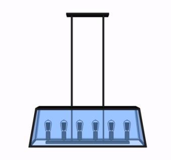 现代玻璃吊灯su模型