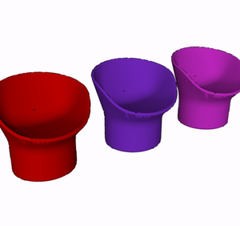 现代布艺休闲沙发su模型