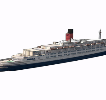 现代游轮su模型
