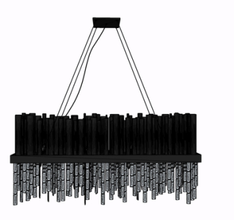 现代金属吊灯su模型