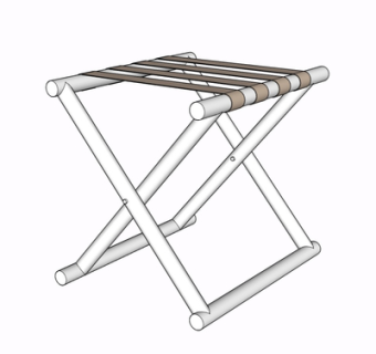 现代折叠凳子su模型