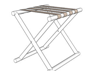 现代折叠凳子su模型