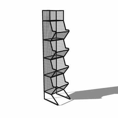 现代金属装饰架su模型