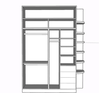 现代实木装饰架su模型