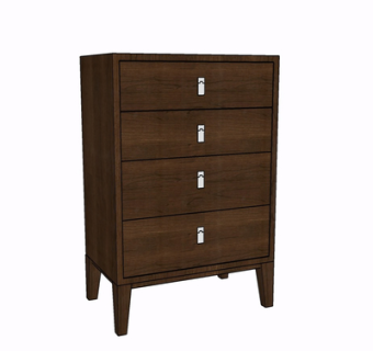 现代实木斗柜su模型