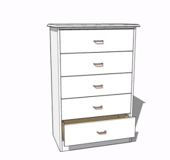 现代实木斗柜su模型