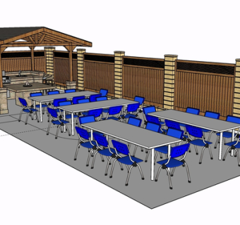 现代餐桌椅su模型