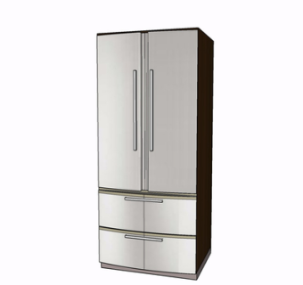 现代冰箱su模型