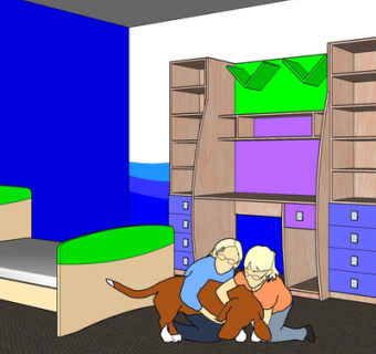 现代实木书桌su模型