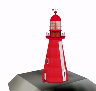 现代灯塔su模型
