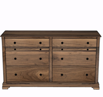 现代实木边柜su模型