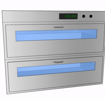 现代烤箱su模型