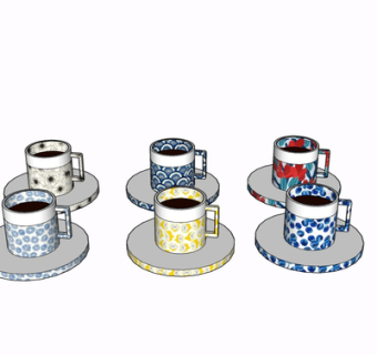 现代水杯su模型