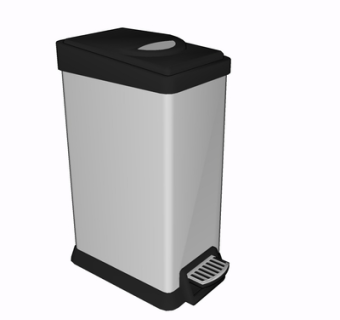 现代垃圾桶su模型
