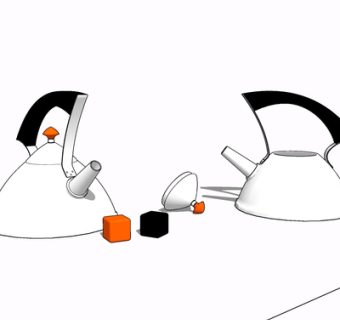 现代水壶su模型