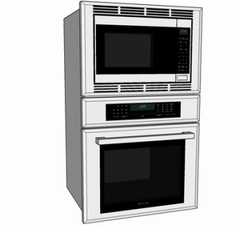 现代烤箱su模型