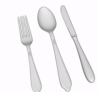 现代餐具su模型