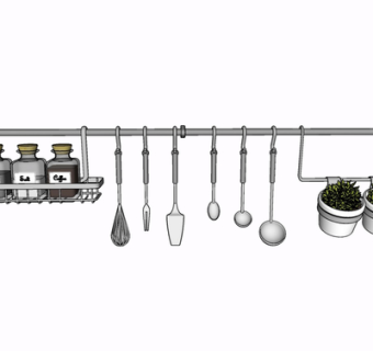 现代厨具su模型