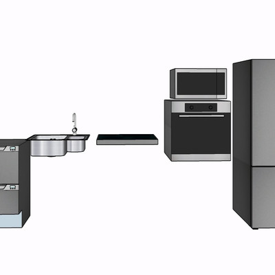 现代冰箱su模型