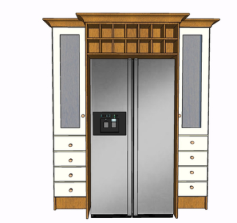 现代冰箱su模型