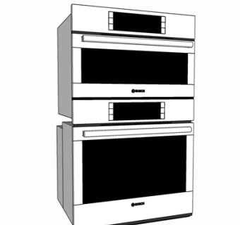 现代烤箱su模型
