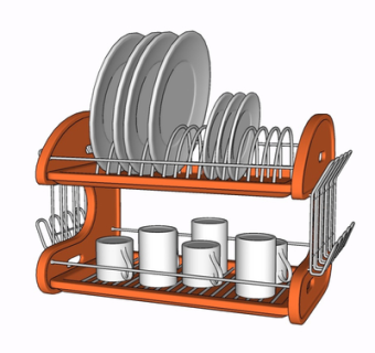 现代碗碟su模型