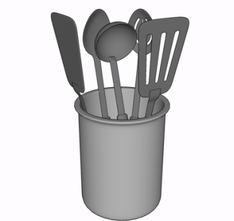 现代厨具su模型