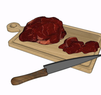 现代砧板su模型