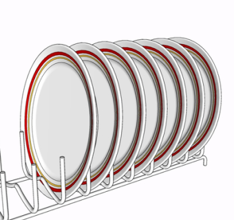 现代碗碟su模型