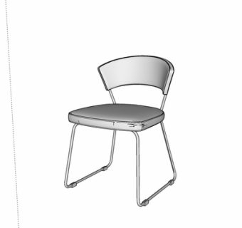 现代单椅su模型