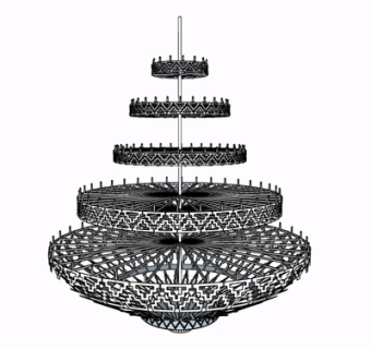 现代金属摆件su模型