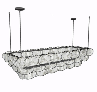 现代金属吊灯su模型