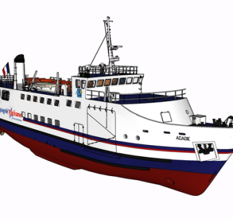 现代游轮su模型