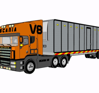 现代货车su模型