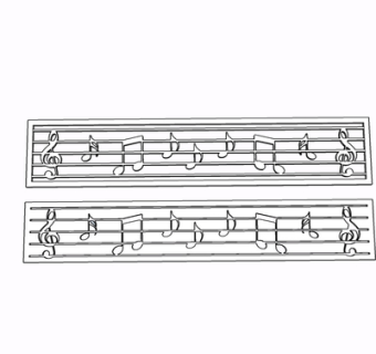 现代音符挂件su模型