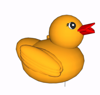 现代小黄鸭su模型