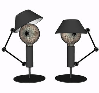 工业风台灯su模型