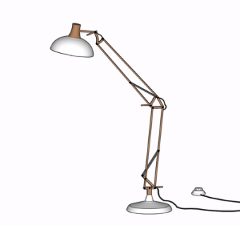 现代金属台灯su模型