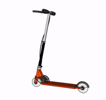 现代儿童双轮车su模型