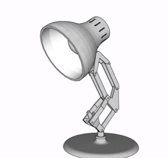 现代金属台灯su模型