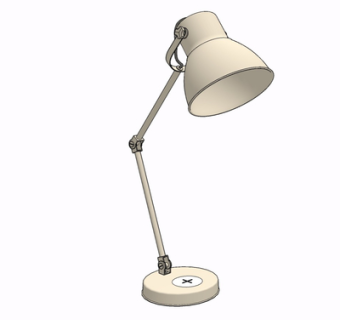 现代金属台灯su模型