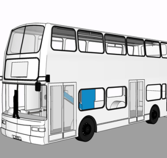 现代大巴车su模型