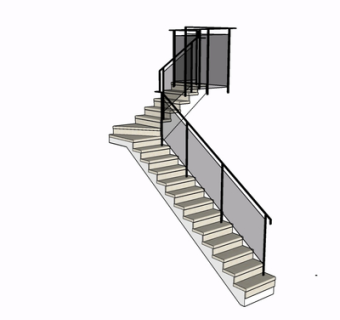 现代楼梯su模型