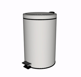 现代垃圾桶su模型