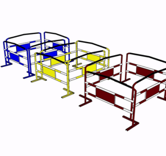 现代施工护栏su模型